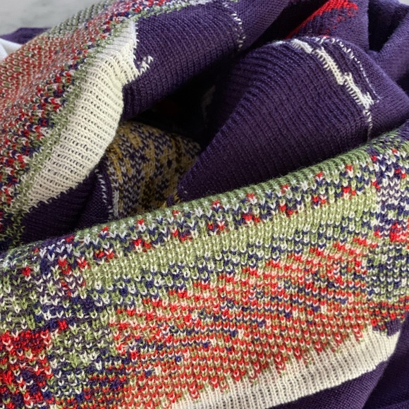 Moschino Fall 2015 Loony Tunes Foghorn Leghorn purple wool sweater dress size S - Picture 8 of 11